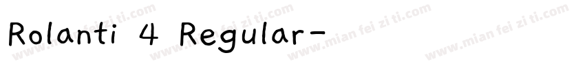 Rolanti 4 Regular字体转换